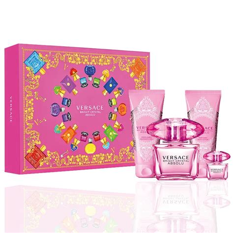 versace crystal bright gift set|Versace Bright Crystal absolu set.